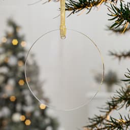Custom Clear Acrylic Ornament with Your Photo or Text