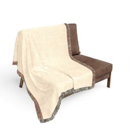 Custom Woven Cotton Fringed Blanket with Your Photo or Text