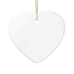 Custom Decorative White Ceramic Ornament with Your Photo or Text