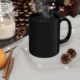 Custom Black Ceramic Mug with Your Photo or Text