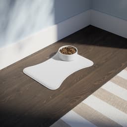 Custom Bone or Fish Shaped Foam Pet Food Mat with Your Photo or Text